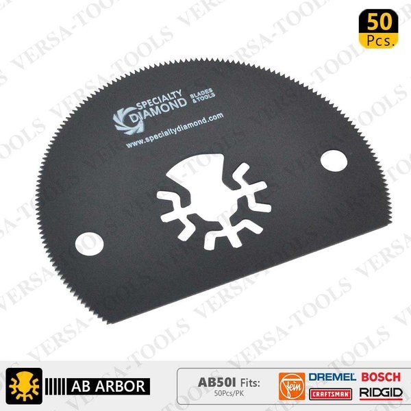 Versa Tool 80mm HSS Semi-Circular Multi-Tool Saw Blades, PK 50 AB50I